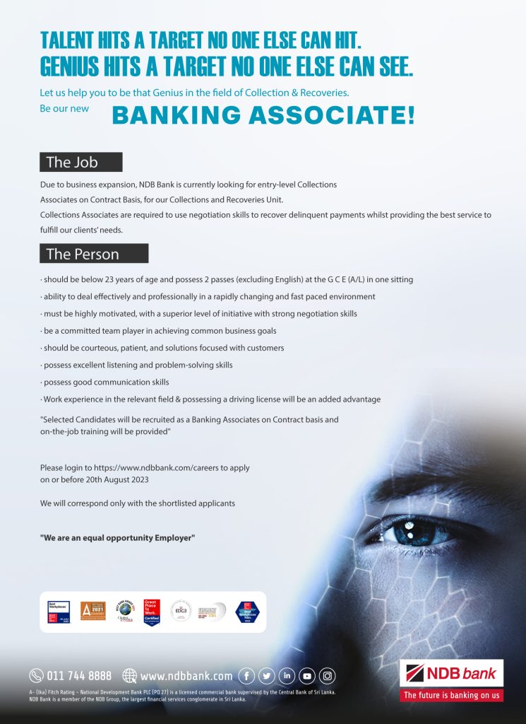 NDB Bank Job Vacancy 2023 - Banking Associates